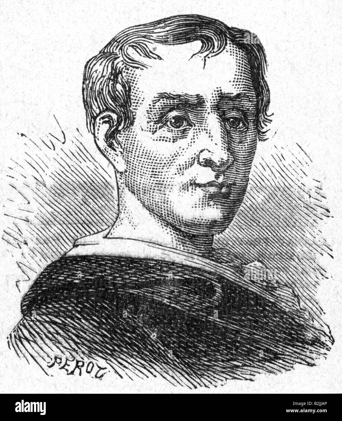 Montesquieu, Charles Baron de, 1689 - 1755, französischer Schriftsteller und Philosoph, Gravur, 19. Jahrhundert, Stockfoto