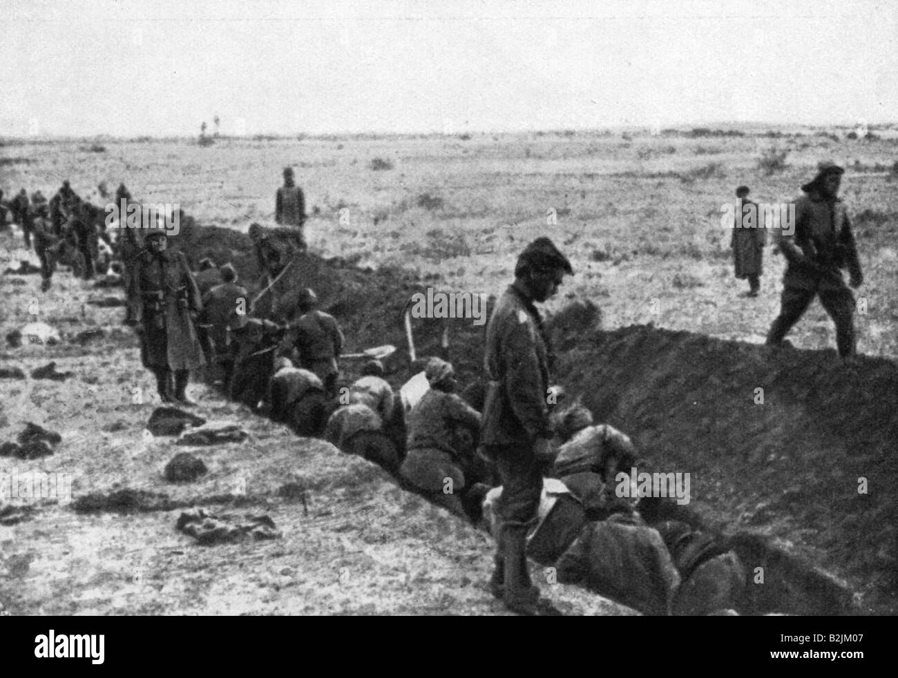 Ereignisse, Erster Weltkrieg/erster Weltkrieg, Naher Osten, Schlacht von Gallipoli 19.2.1915 - 9.1.1916, türkische Infanteriegräben, August 1915, Türkei, Türken, Osmanisches Reich, Soldaten, 20. Jahrhundert, historisch, historisch, Menschen, 1910er Jahre, Stockfoto