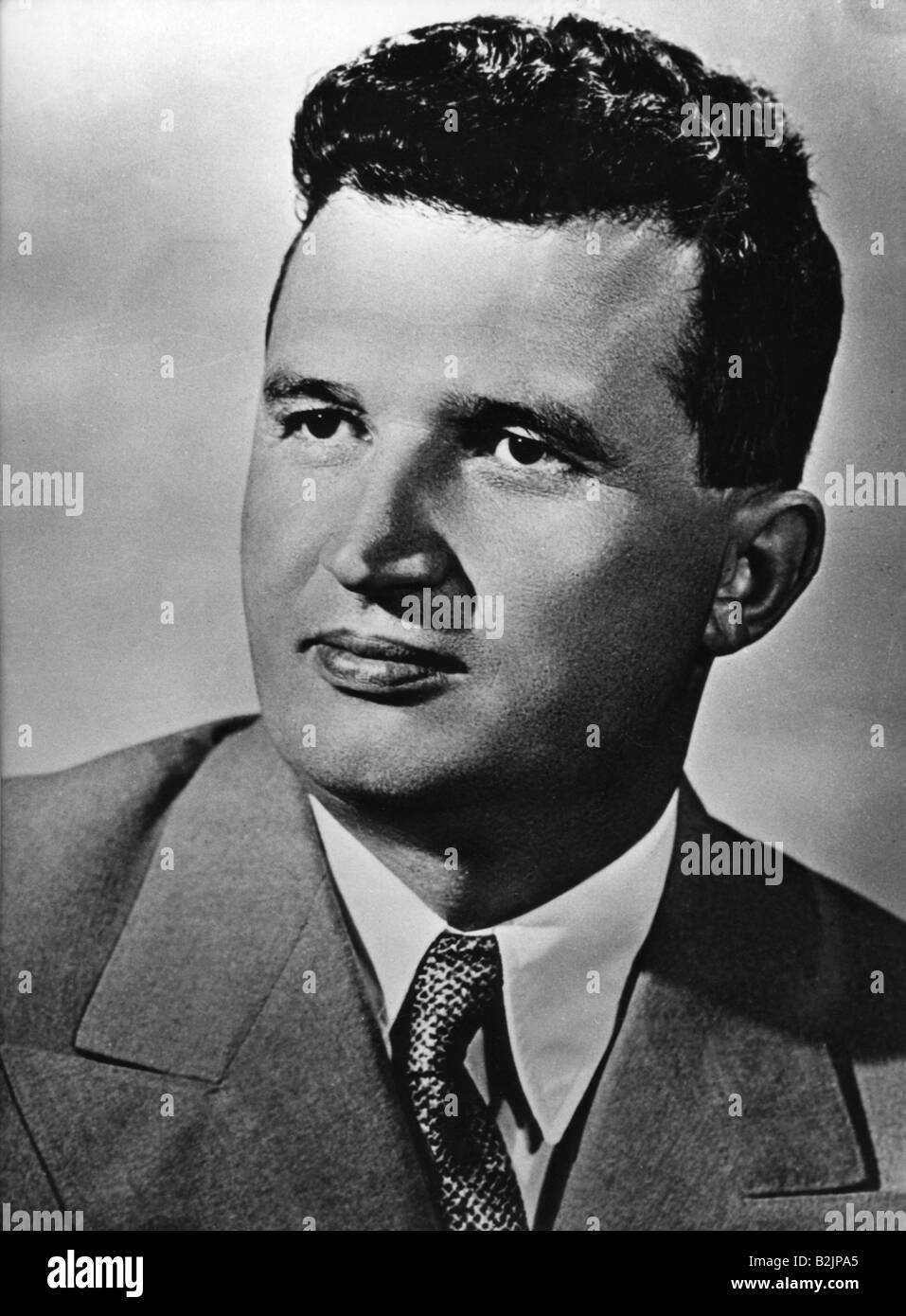 Ceausescu, Nicolae, 26.1.1918 - 25.12.1989, rumänischer Politiker (PCR), Präsident 22.3.1965 - 22.12.1989, Porträt, ca. 1965, Stockfoto