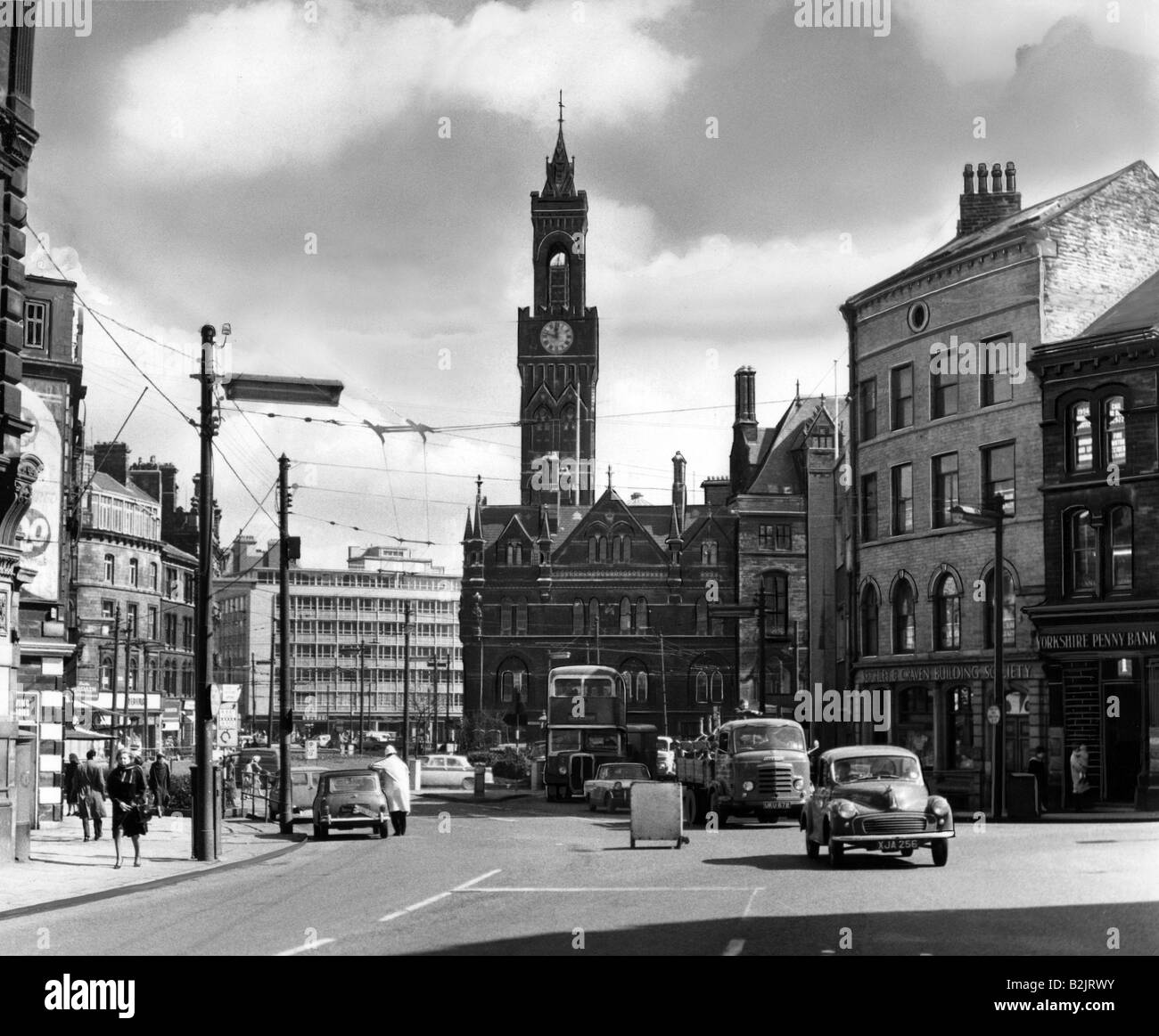 Geografie/Reisen, Großbritannien, England, Bradford, Straßenszene, Motorwagen, 1960er Jahre, Stockfoto