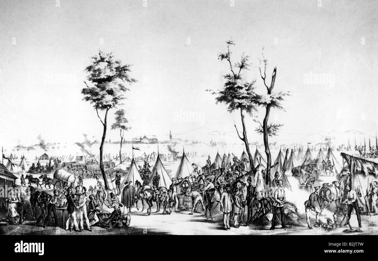 Ereignisse, Revolution 1848 1849, Deutschland, Baden, Preußenlager