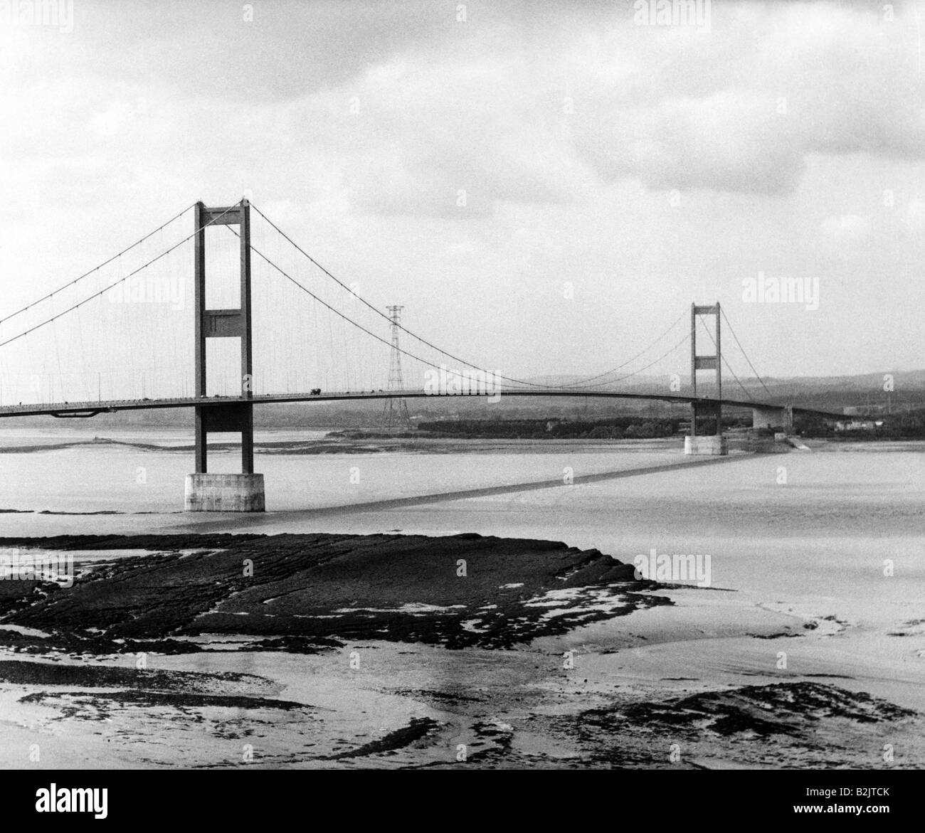 Geografie/Reisen, Großbritannien/Großbritannien, England, Somerset, Brücken, Severn Bridge, Hängebrücke, eröffnet 8.9.1966, 1960er Jahre, Stockfoto