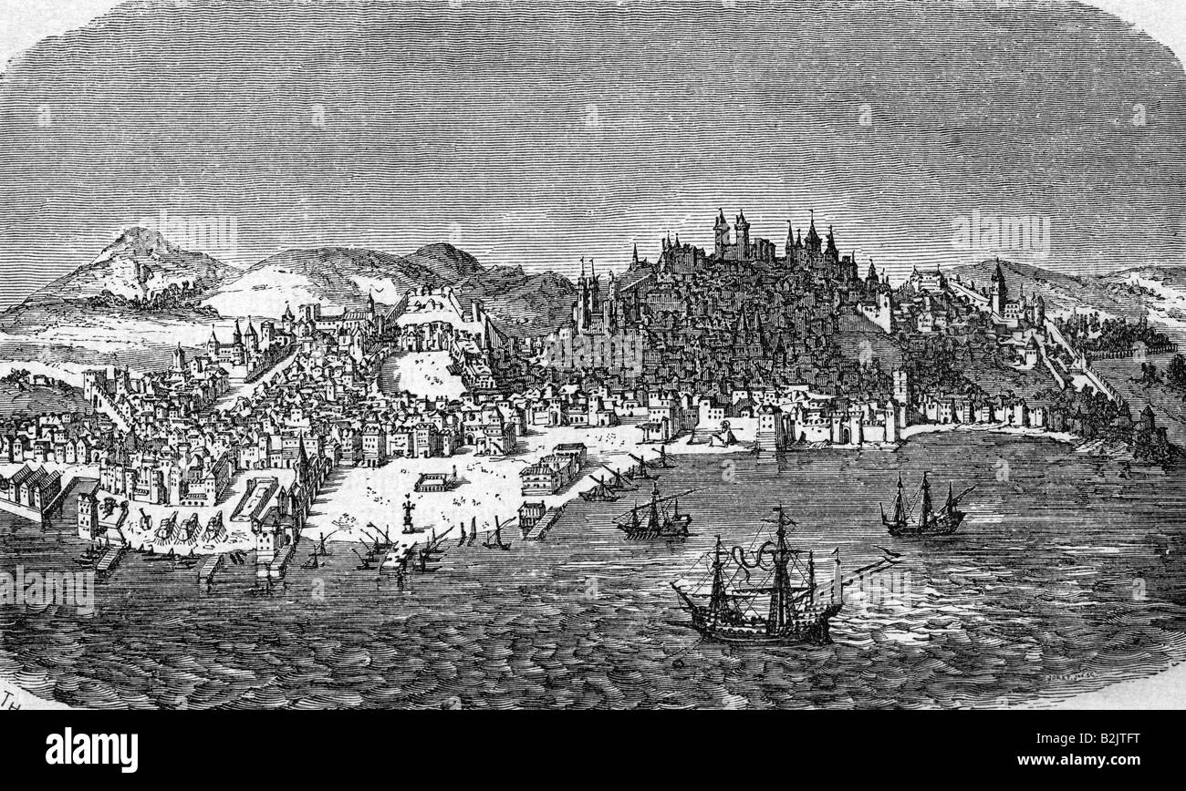 Geographie/Reise, Portugal, Lissabon, Blick im 16. Jahrhundert