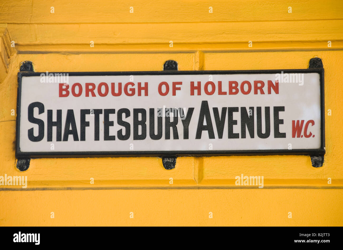 Zeichen der Shaftesbury Avenue in London Stockfoto