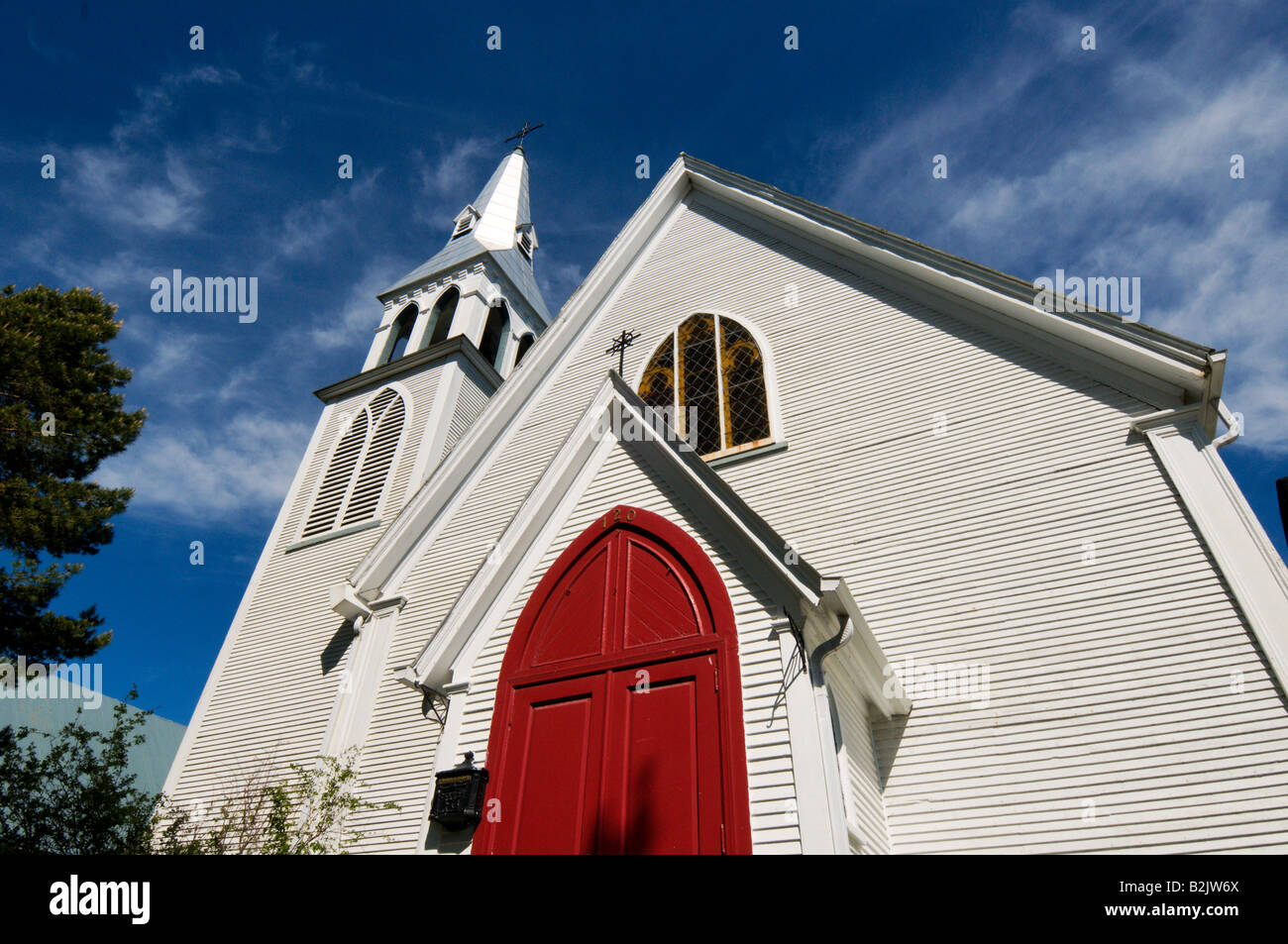 Die anglikanische Kirche von Kanada von St. Luke Stadt Magog Eastern Townships quebec Stockfoto