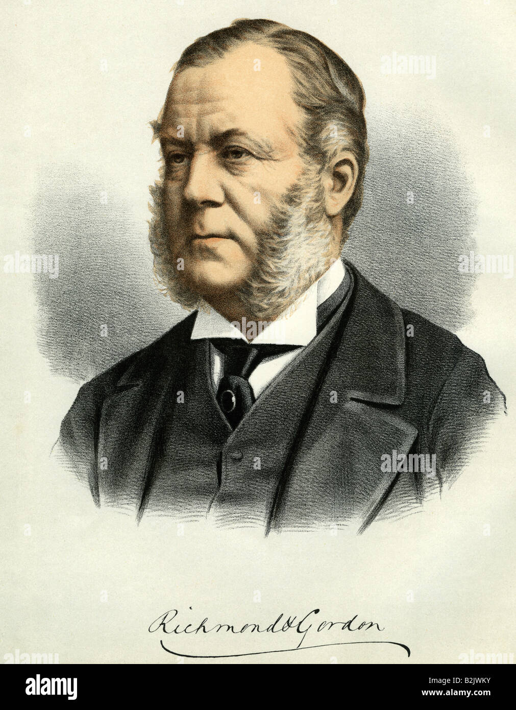 Gorden-Lennox, Charles Henry, Herzog von Richmond, 27.2.186 - 27.9.1903, britischer Politiker, Porträt, lithograph, Colored, England, 19. Jahrhundert, Stockfoto