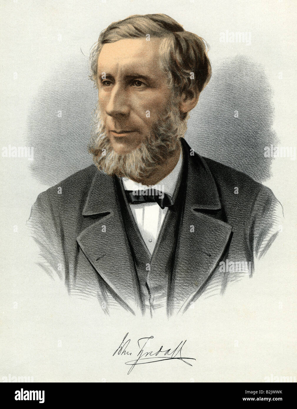 Tyndall, John, 21.08.188 - 4.12.1893, irischer Wissenschaftler (Physiker), Porträt, lithograph, Stockfoto