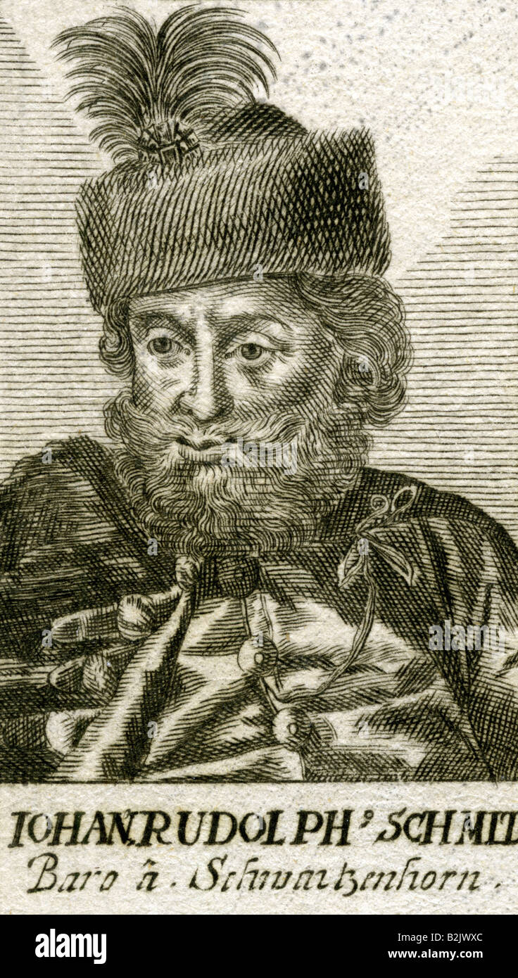 Schmid von Schwarzenhorn, Johann Rudolf, 1590 - 12.4.1667, österreichischer Diplomat, Porträt, Kupferstich, 17. Jahrhundert, Artist's Urheberrecht nicht gelöscht werden Stockfoto