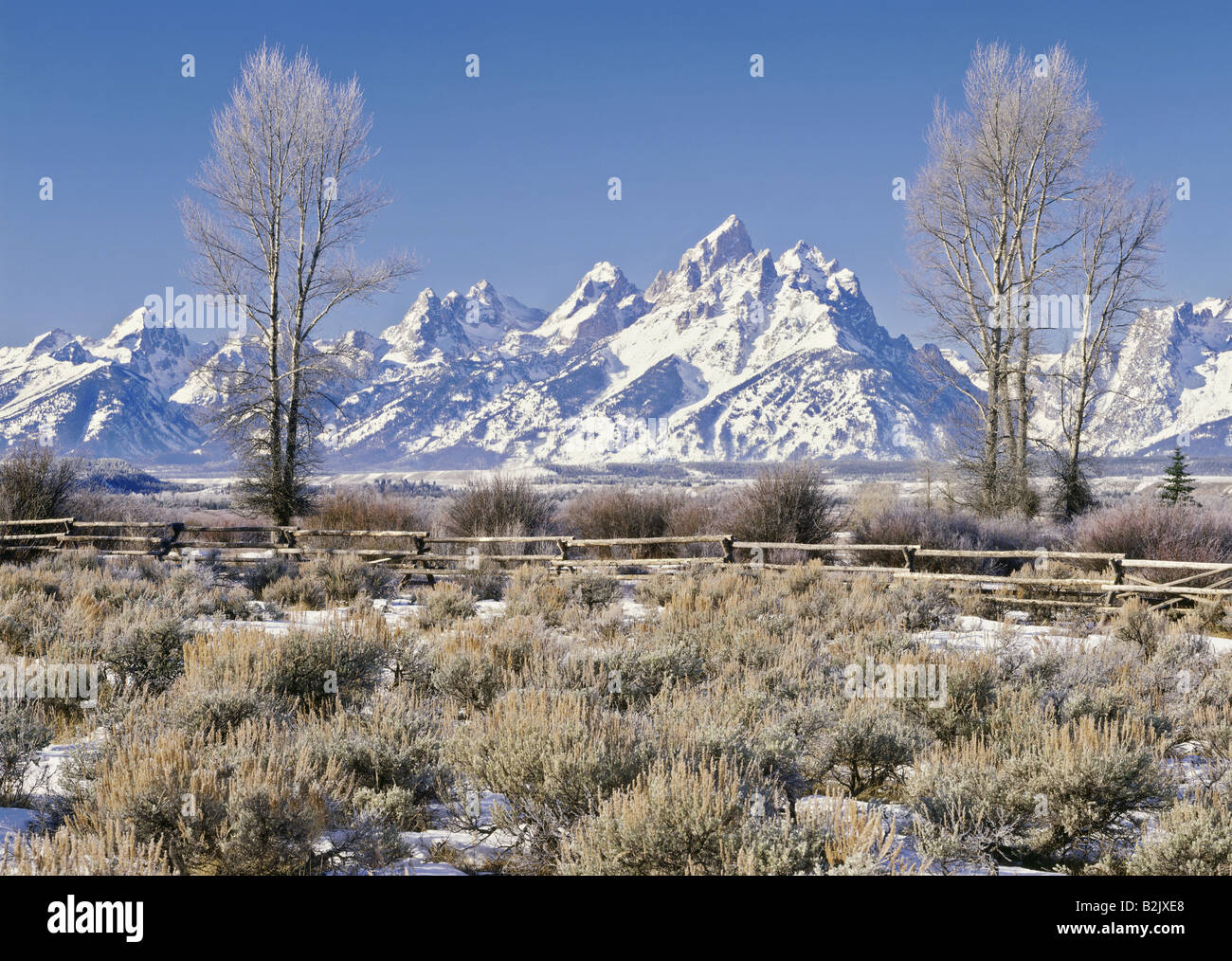 Geographie/Reisen, USA, Wyoming, Landschaften, Grand Teton National Park, Grand Teton Bergkette, Additional-Rights - Clearance-Info - Not-Available Stockfoto