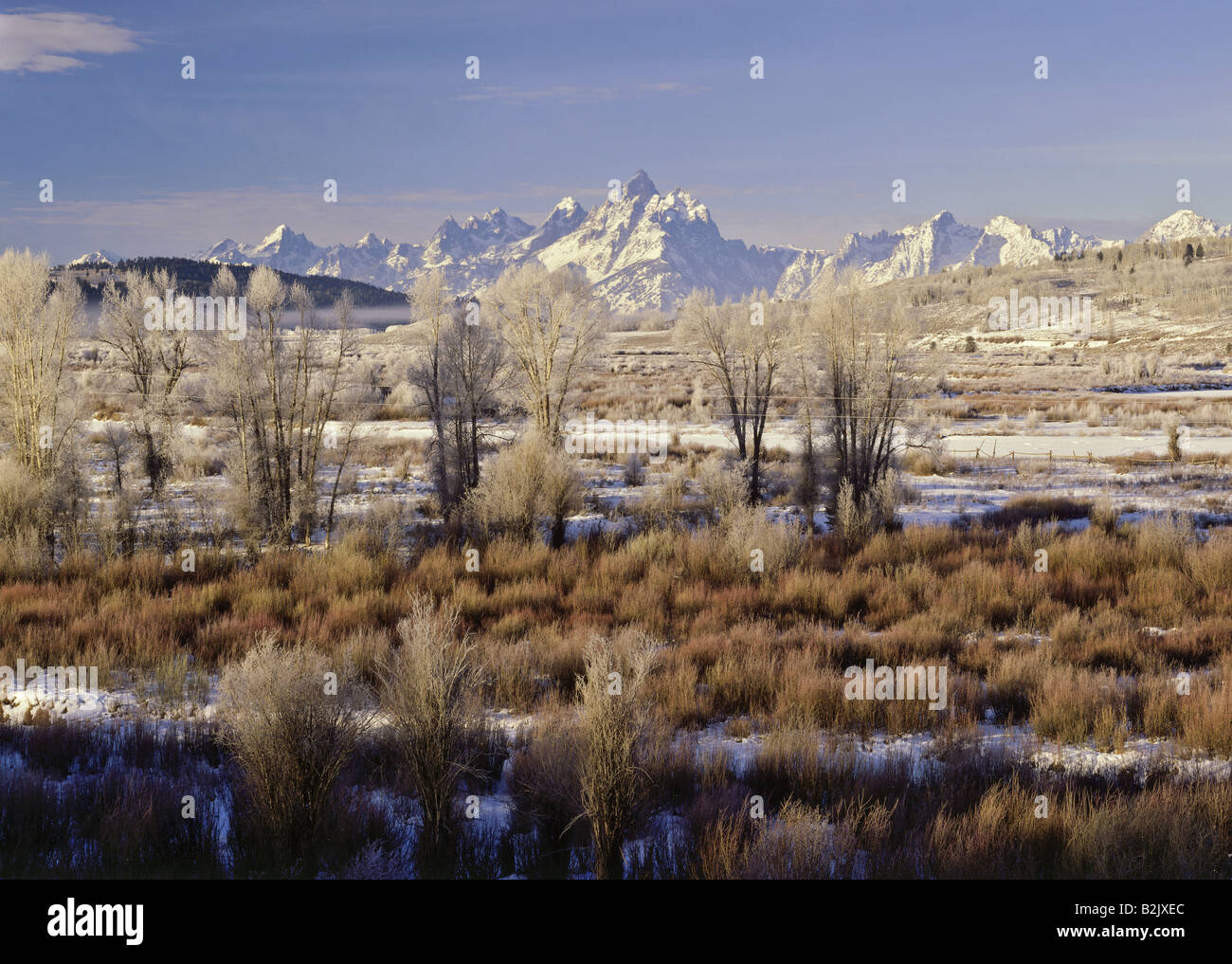 Geographie/Reisen, USA, Wyoming, Landschaften, Grand Teton National Park, Grand Teton Bergkette, Additional-Rights - Clearance-Info - Not-Available Stockfoto