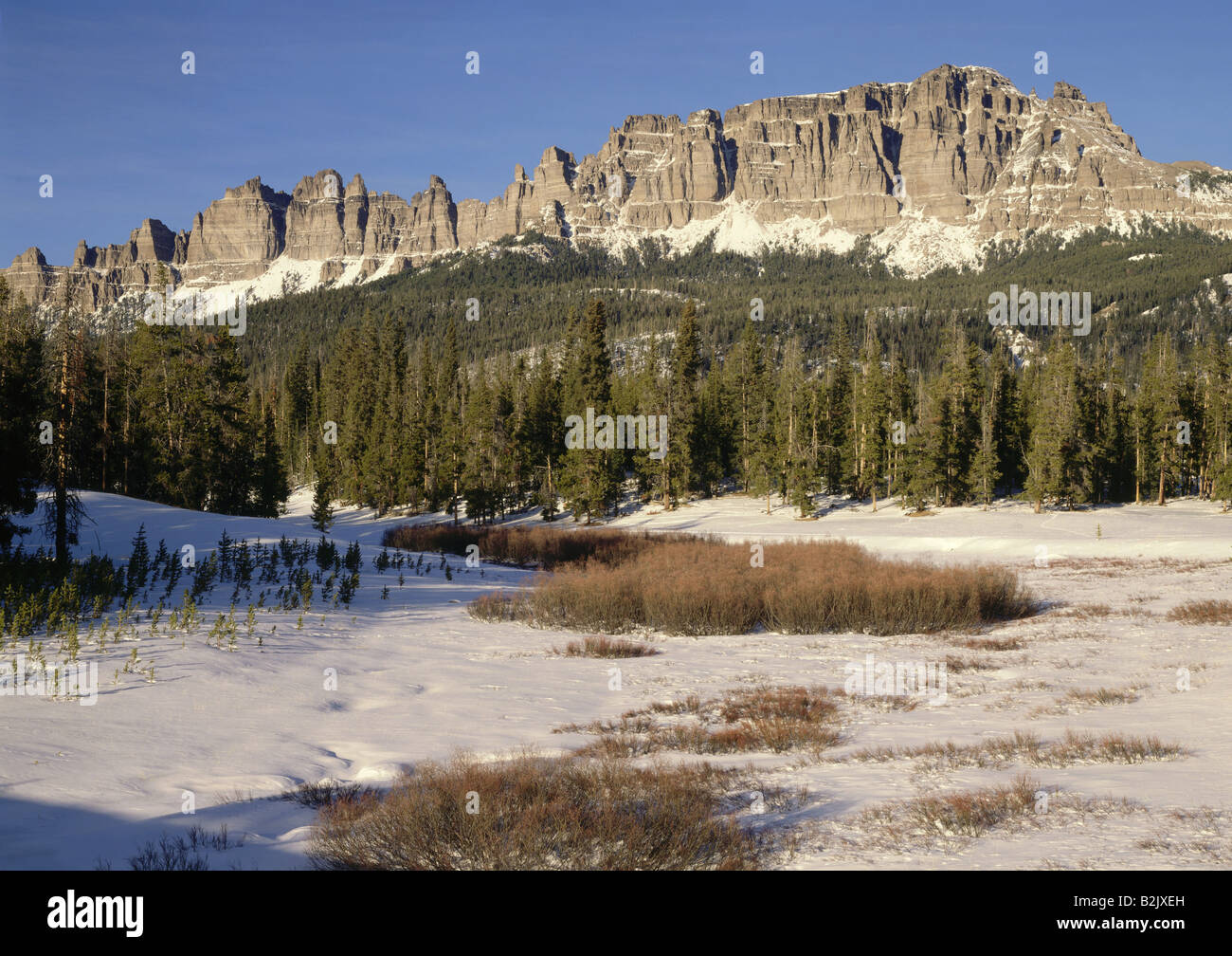 Geographie/Reisen, USA, Wyoming, Landschaften, Rocky Mountains, Absaroka Range, Additional-Rights - Clearance-Info - Not-Available Stockfoto