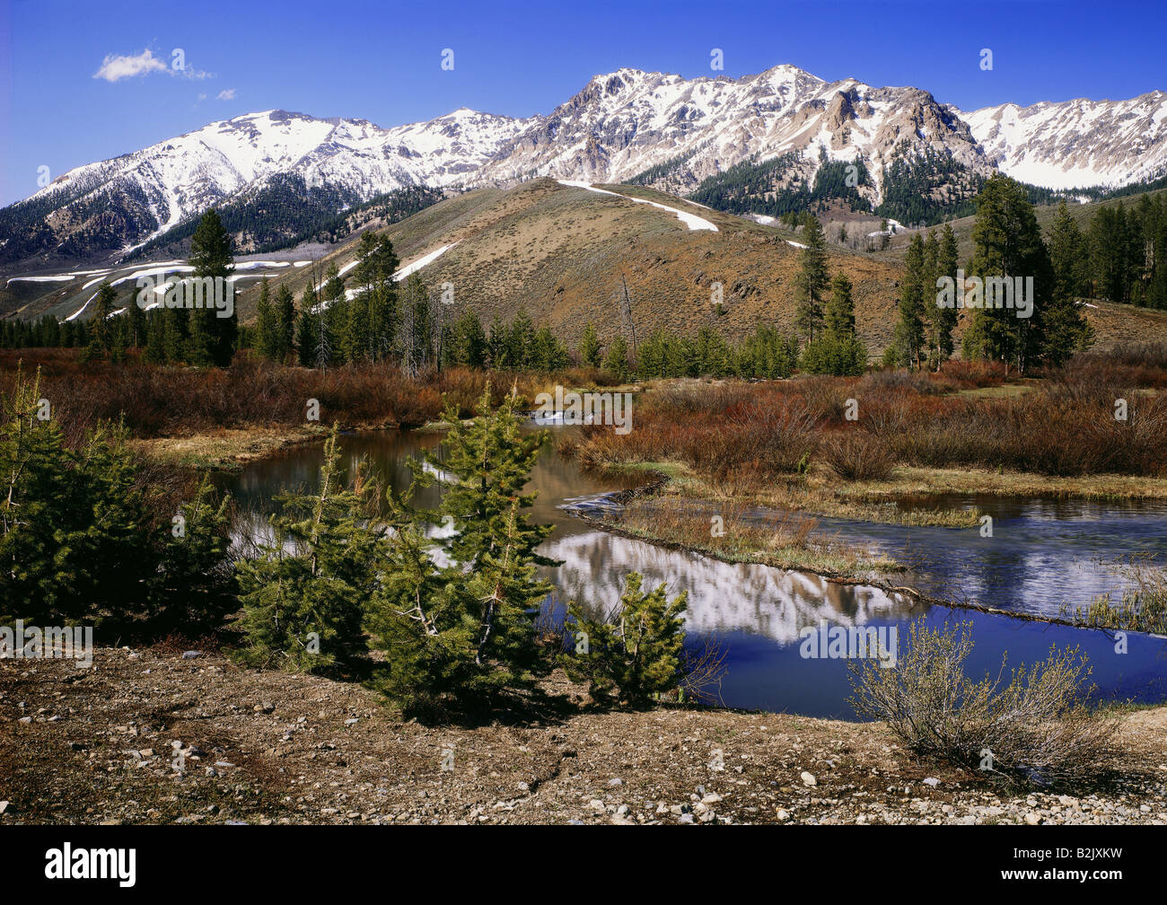 Geographie/Reisen, USA, Idaho, Landschaften, Sawtooth Mountains, bei Sun Valley, Additional-Rights - Clearance-Info - Not-Available Stockfoto