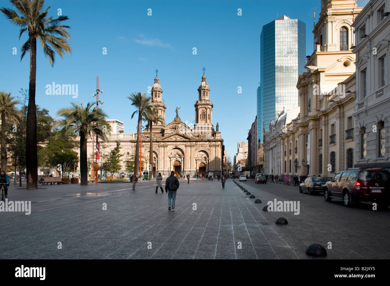 Plaza de Armas de Santiago grundlegende Hauptplatz in Santiago de Chile Stockfoto