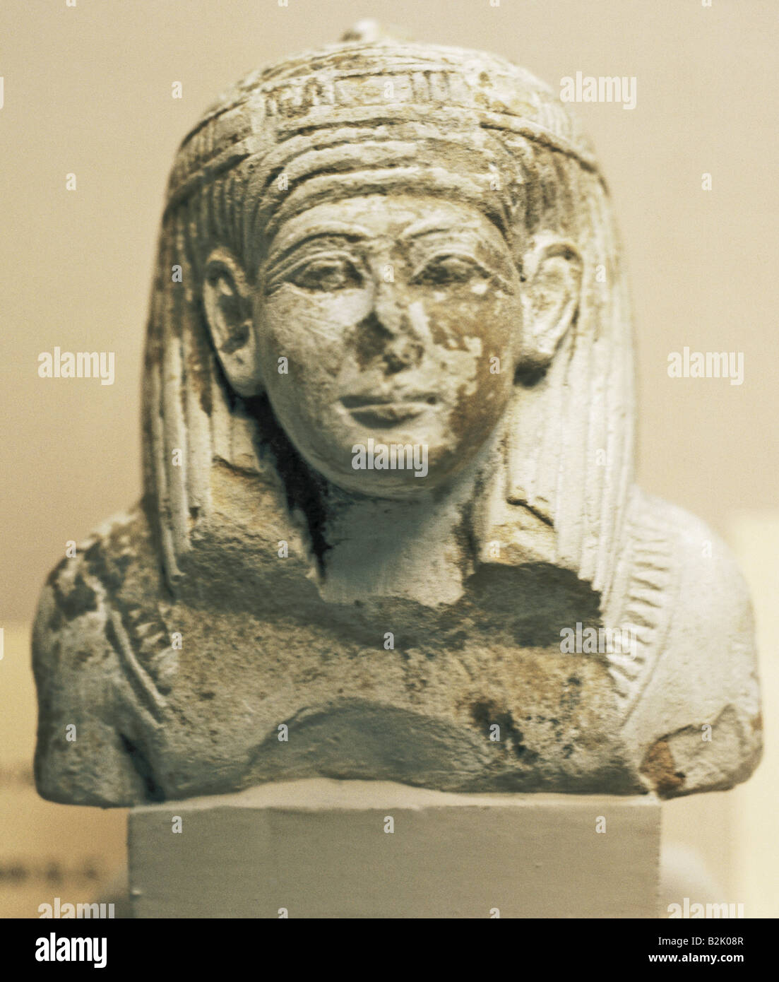 Kleopatra VII 'die Große', 69 - 30 v. Chr., Königin von Ägypten 51 - 30 v. Chr., Porträt, Büste, 2. Hälfte 1. Jahrhundert, v. Chr., Kalkstein, Museum, Berlin, Stockfoto