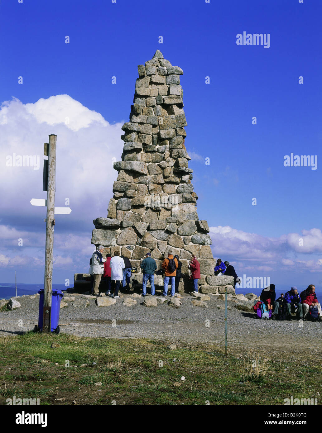 Architektur, besondere Architektur, Deutschland, Baden-Württemberg, Schwarzwald, Feldberg, Naturpark Südschwarzwald (südlicher Schwarzwald), Seebuck (1448 m), Bismarck Denkmal, Baujahr: 1896, Additional-Rights - Clearance-Info - Not-Available Stockfoto