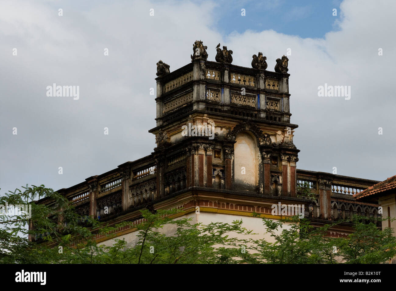 Villa in Südindien Chettinad Stockfoto