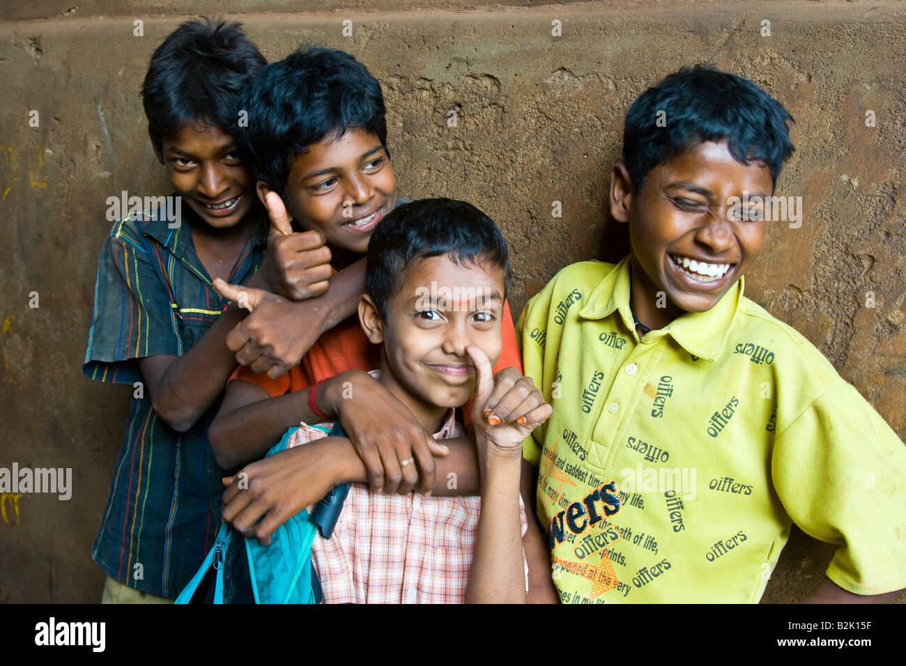 Indischen Jungen in Thanjavur Südindien Stockfoto