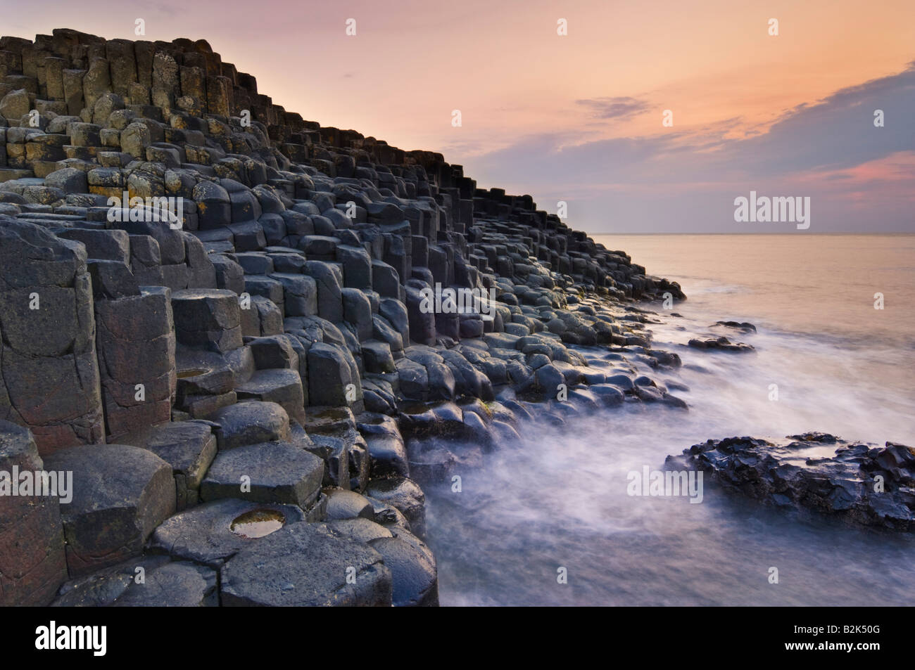 Giants Causeway North Antrim Küstenpfad County Antrim Nordirland GB UK EU Europa Stockfoto