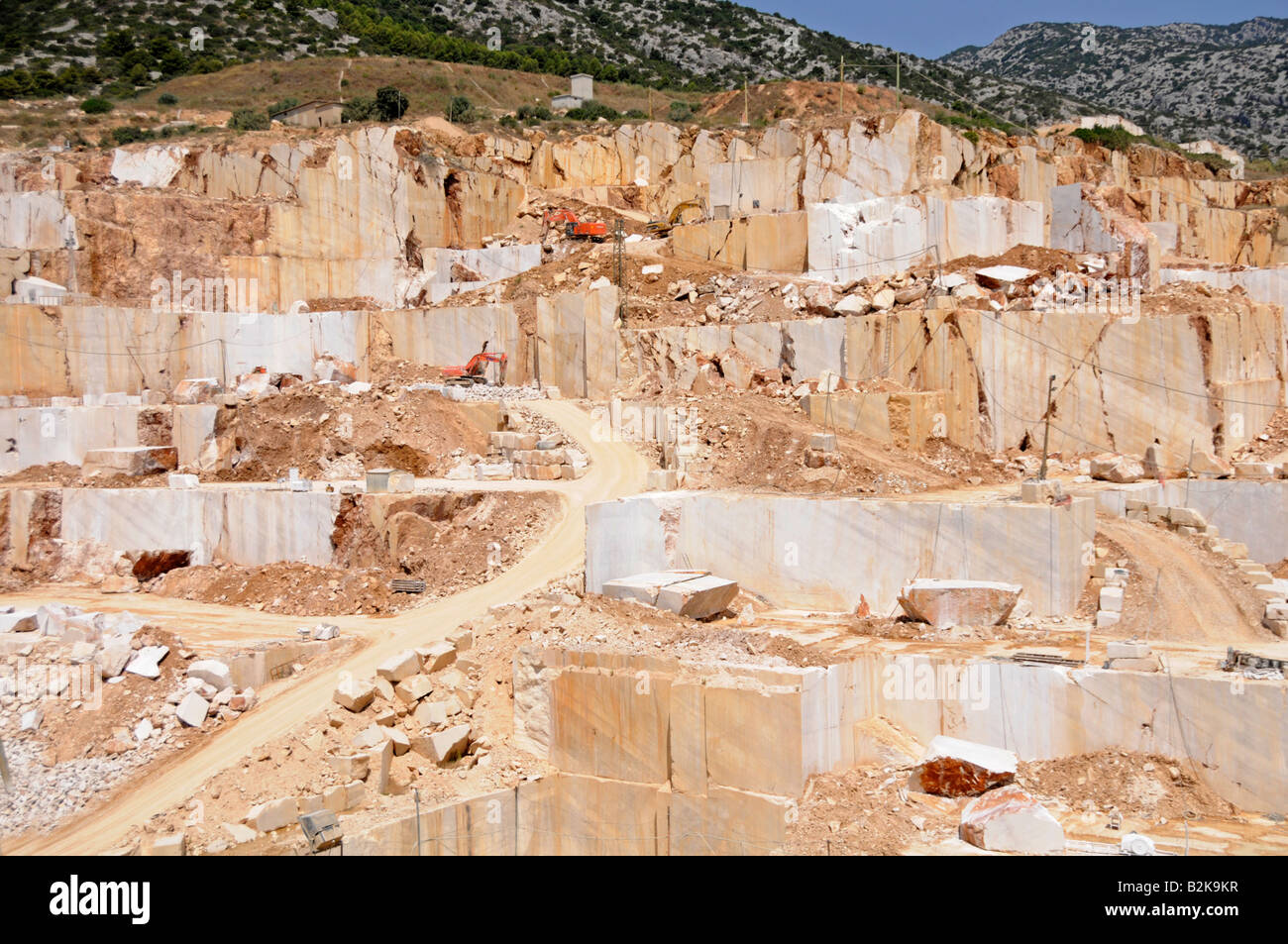 Marmor-Steinbruch Sardinien Italien Stockfoto