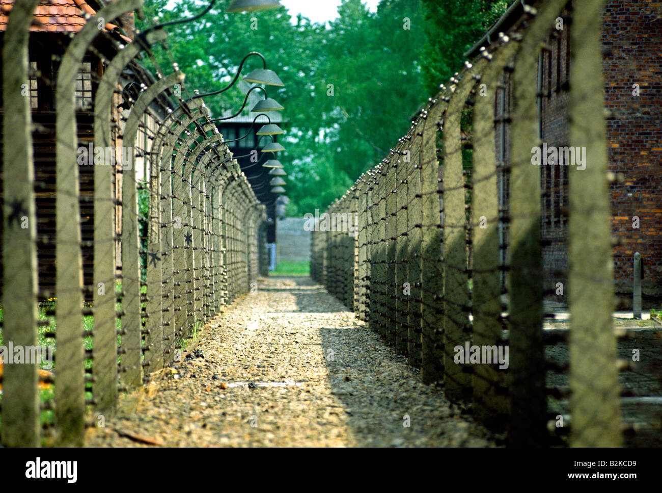Polen-Museum Auschwitz-Birkenau Denkmal für Holocaust Innenraum des zweiten Auschwitz Stockfoto