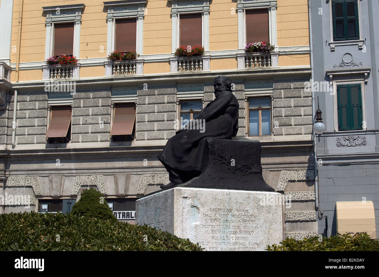 Giusseppe Verdi Statue Triest Italien Stockfoto