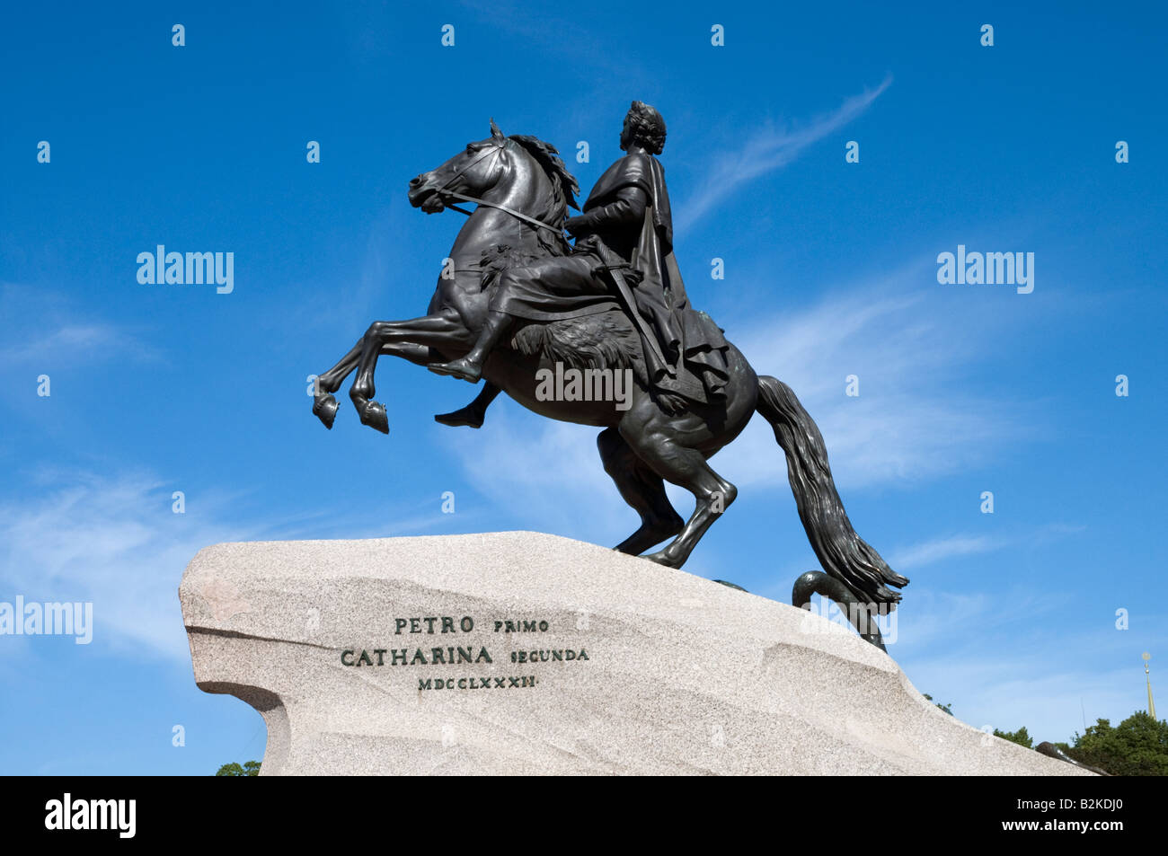 Der eherne Reiter Statue für Peter den großen, St Petersburg, Russland Stockfoto