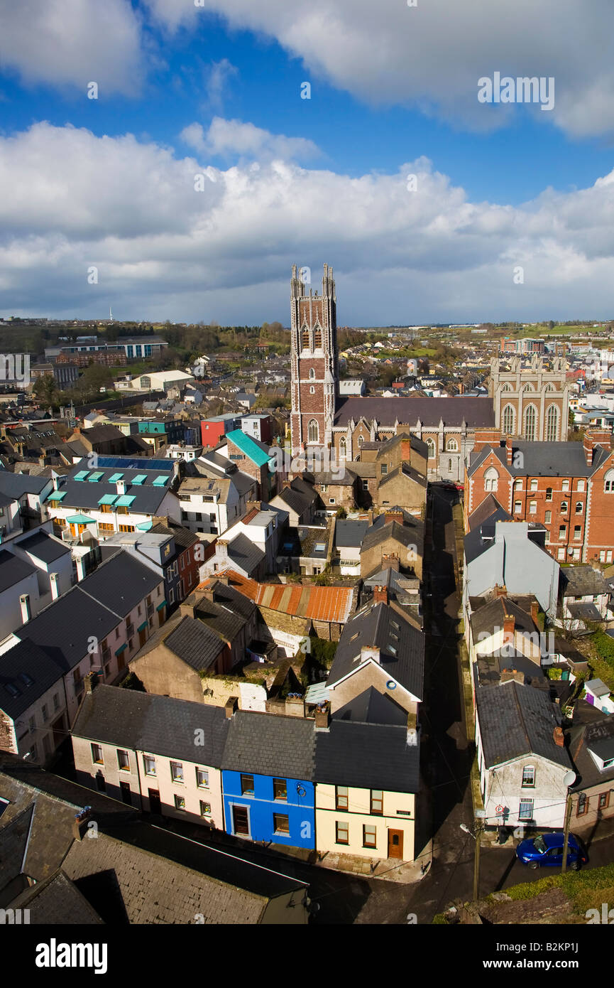 Str. Marys Pro-Kathedrale und umliegenden Straßen gesehen von St. Anne Kirche Kirchturm, Shandon, Stadt Cork, Irland Stockfoto