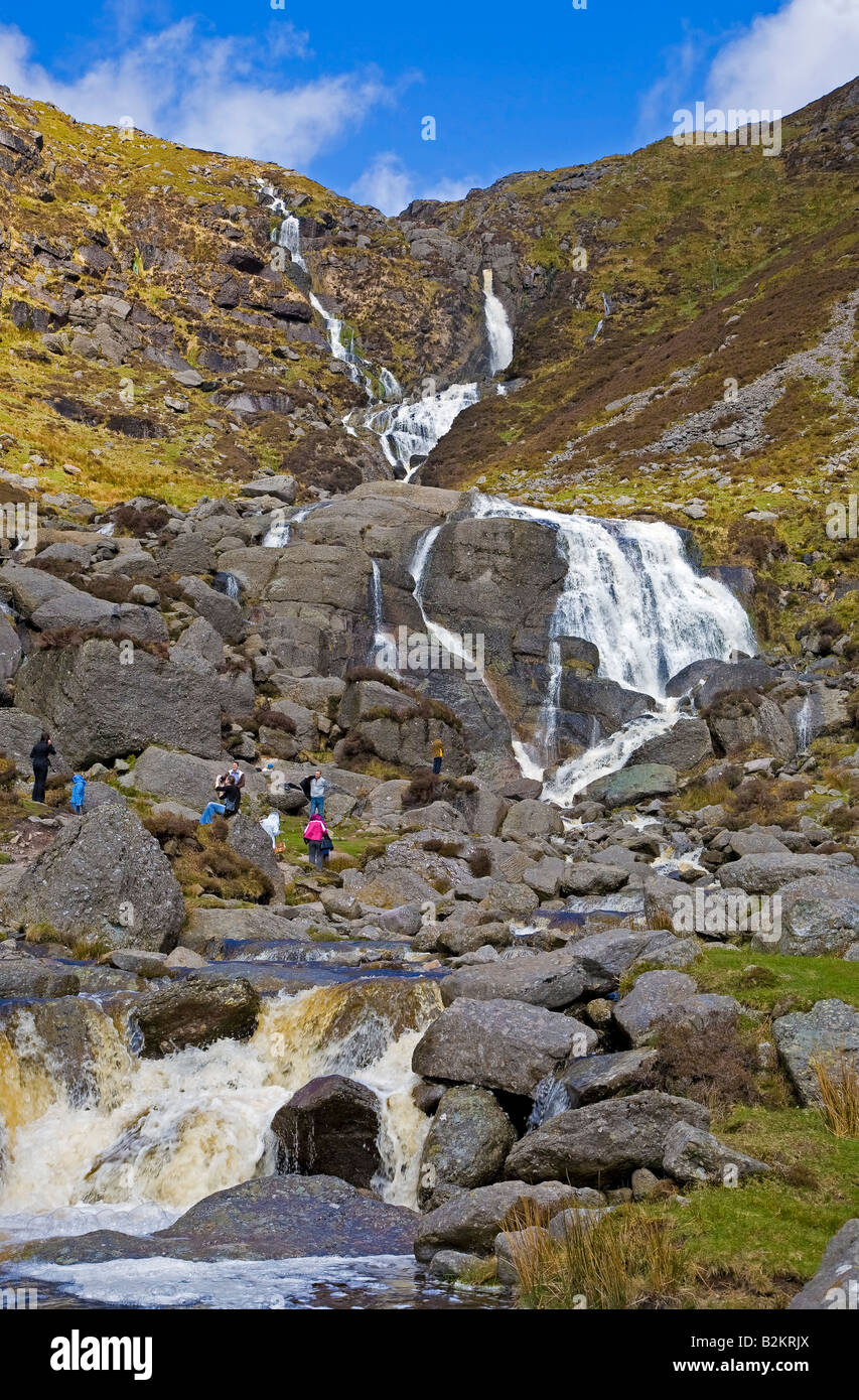 Mahon verliebt sich in die Flut, Comeragh Mountains, Grafschaft Waterford, Irland Stockfoto