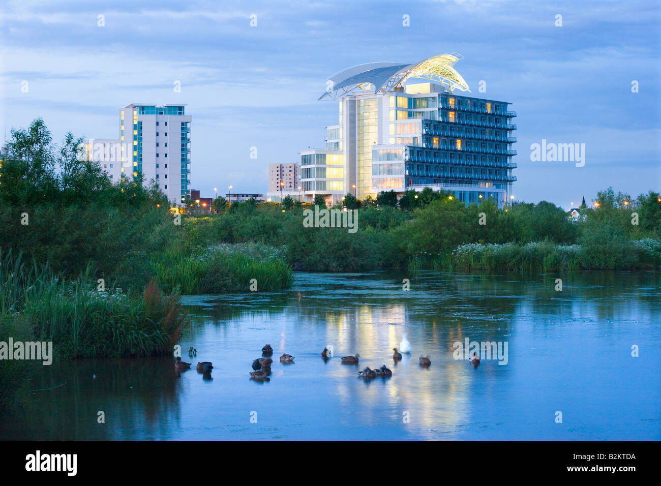 Feuchtgebiete Cardiff Bay Stockfoto