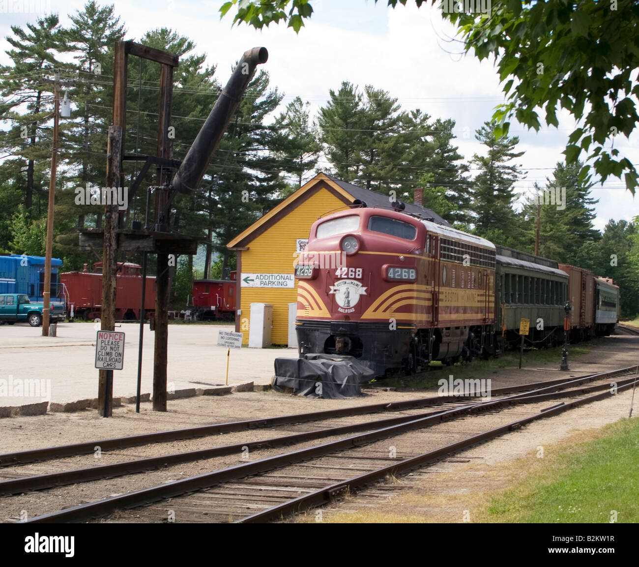 Conway, New Hampshire / Historic Bahn Stockfoto