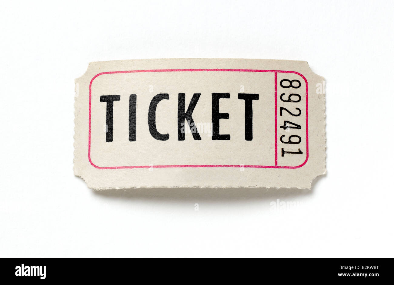 grau-grau-ticket Stockfoto