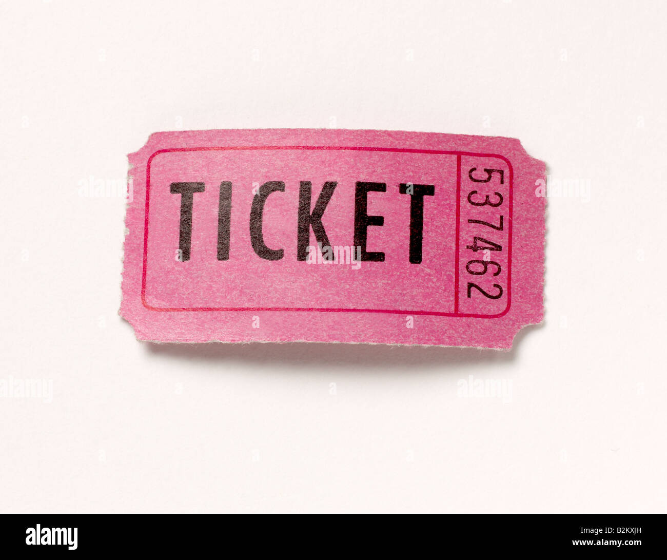 Rosa-ticket Stockfoto