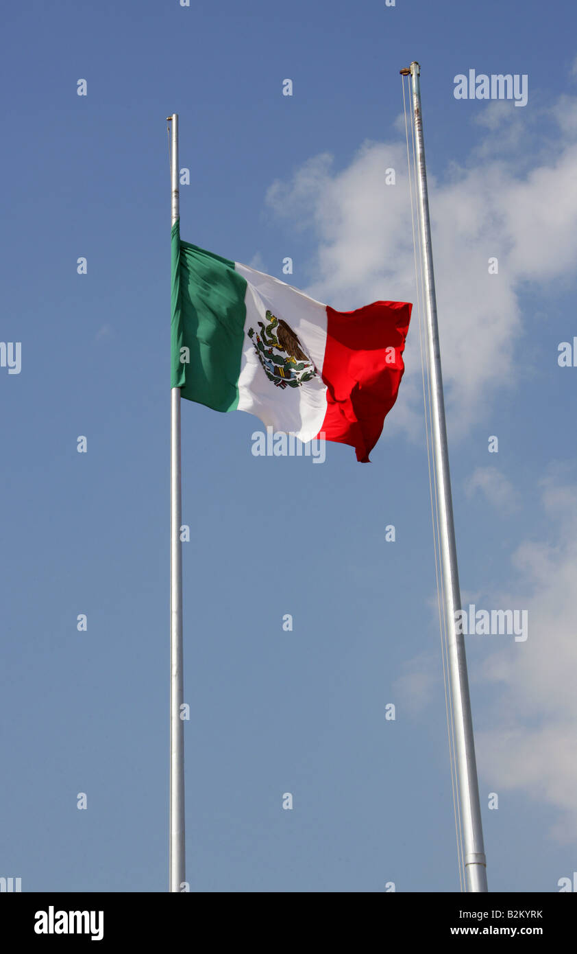 Die Flagge von Mexiko Stockfoto