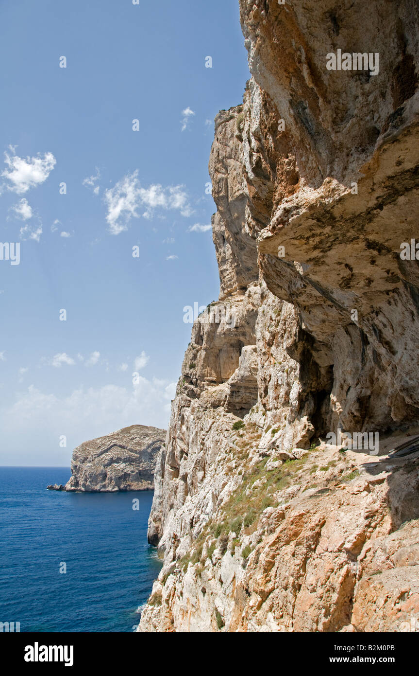 Meer-Klippen, Capo Caccia-Sardinien-Italien Stockfoto