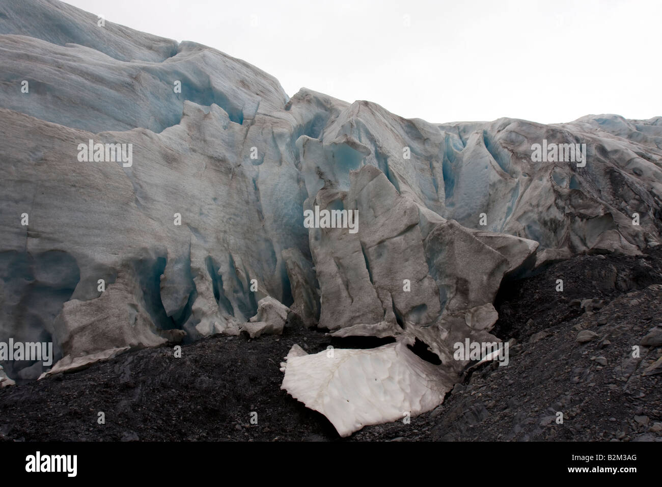 Exit Gletscher Eistürme, Harding Icefield hautnah Stockfoto