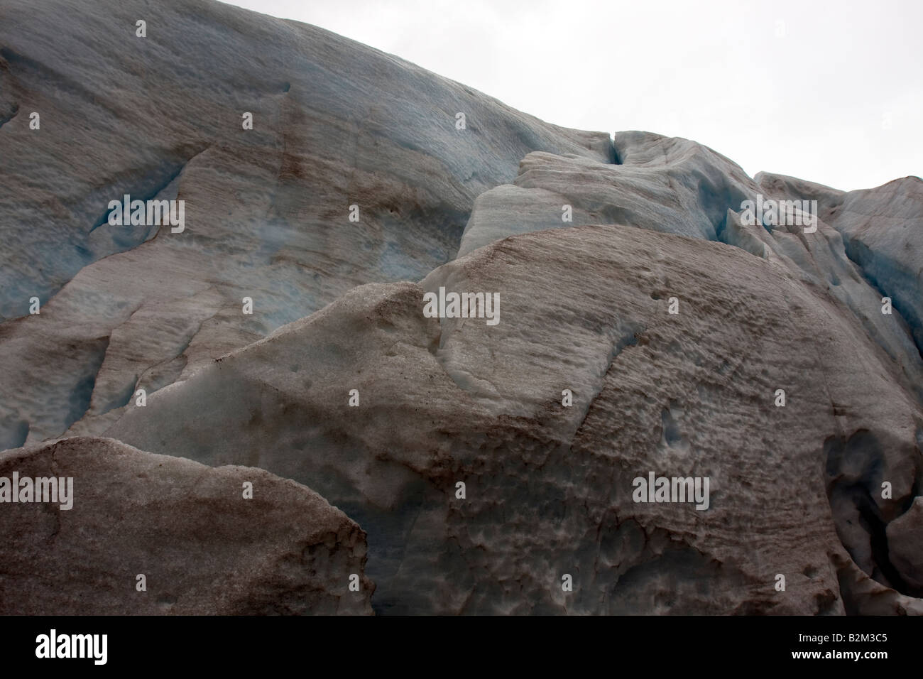 Nahaufnahme von Gletschereis Stockfoto