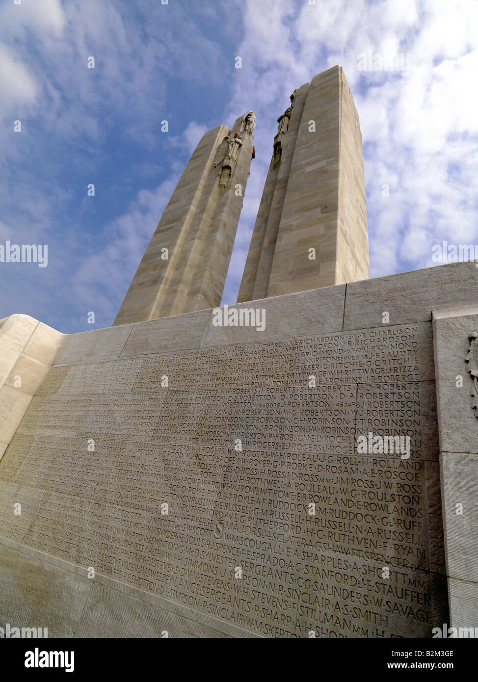 Canadian National Vimy Ridge Park Memorial WW1 Stockfoto