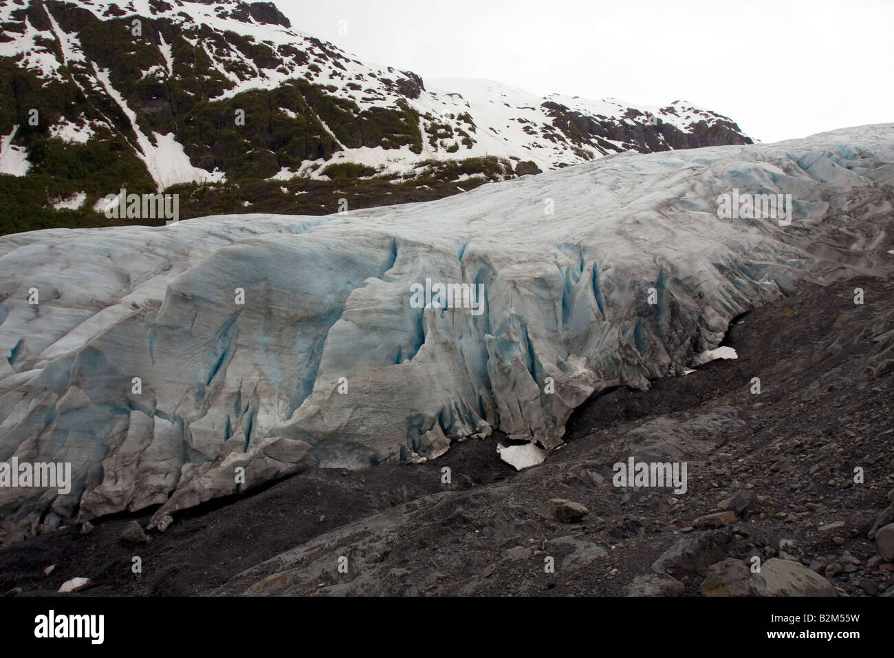 Eis, Gletscher, Gletscher, blaue Gletschereis Stockfoto