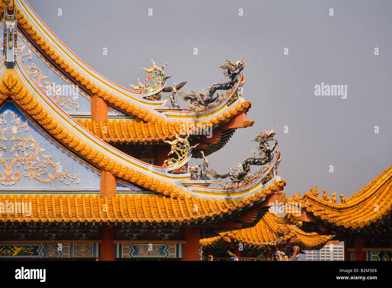 Chinesisch-buddhistischen Tempel Dach Detail Malaysia Stockfoto