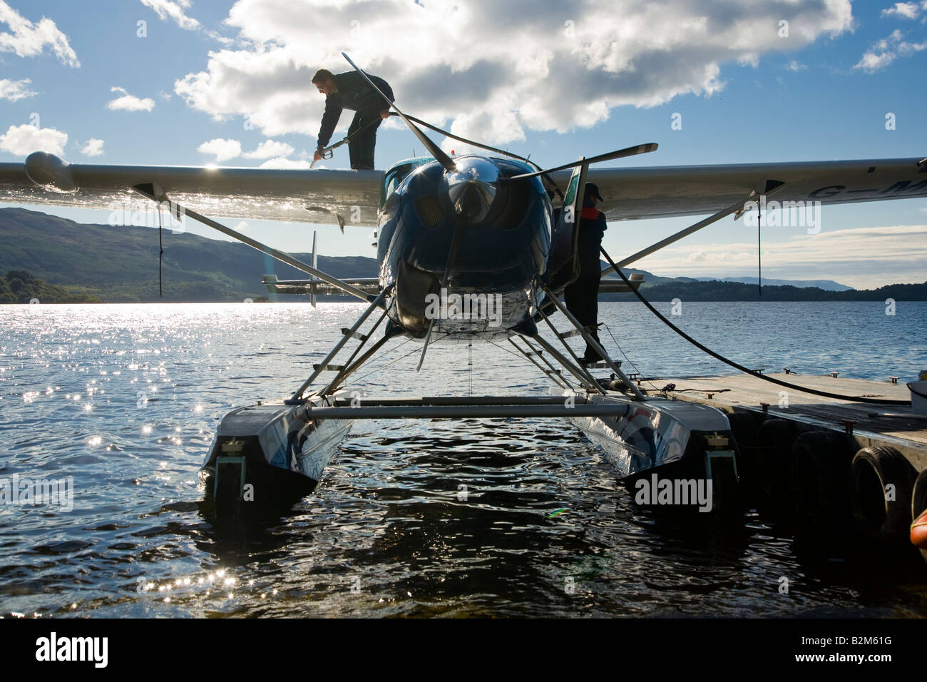 Cessna Caravan Wasserflugzeug G MDJE Loch Lomond, Schottland Stockfoto