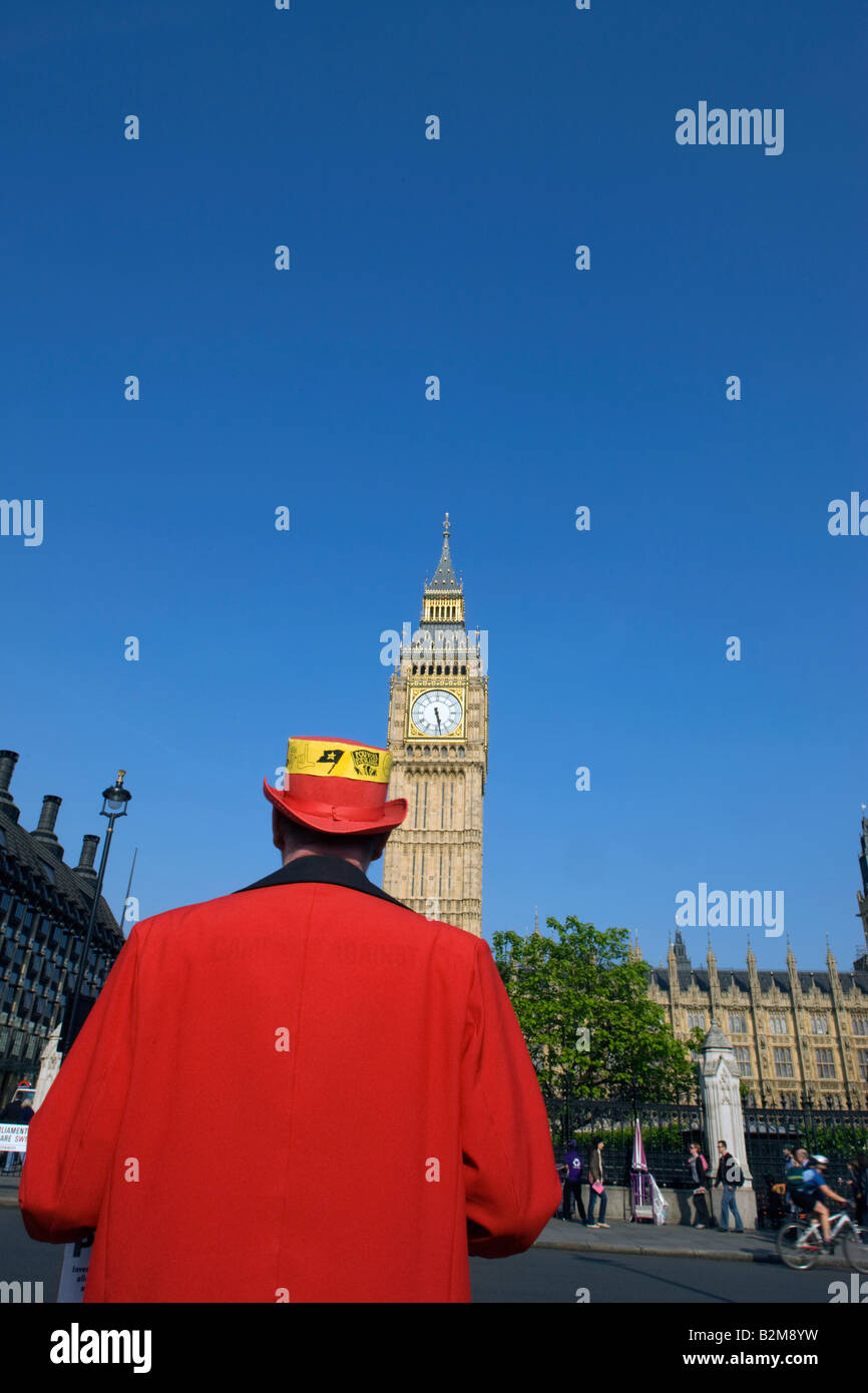 BUS BIG BEN PARLIAMENT SQUARE LONDON ENGLAND UK Stockfoto