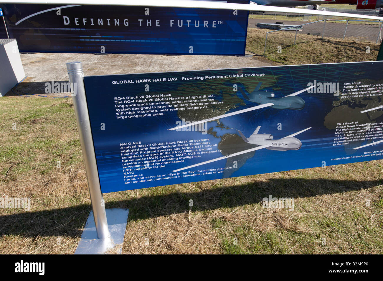 Global Hawk Drohne Unmanned Aerial Vehicle Farnborough Airshow 2008 Stockfoto