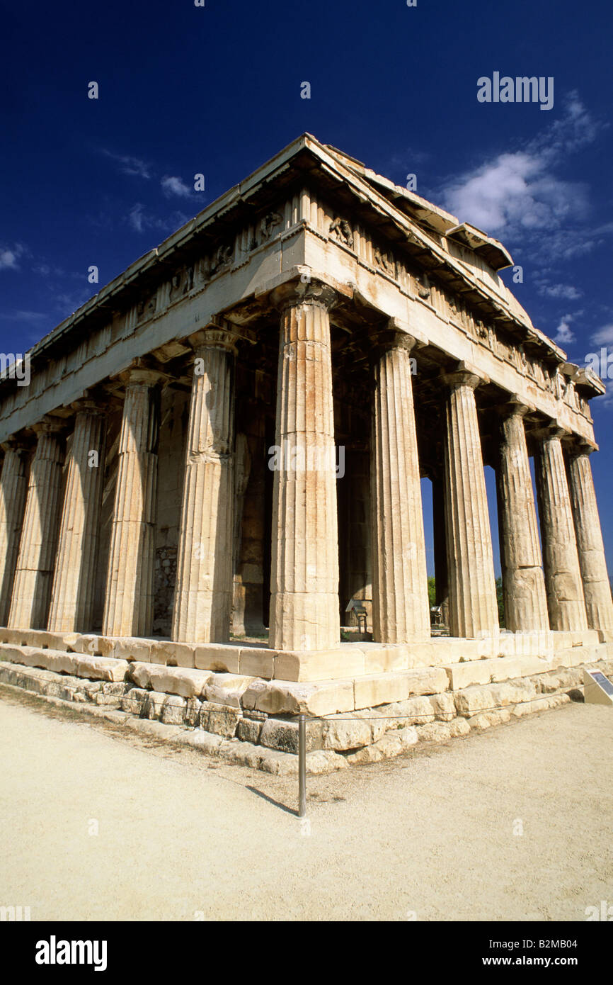 Griechenland, Athen, Agora, Theseion, Tempel des Hephaistos Stockfoto