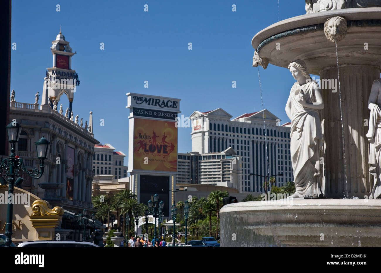 Brunnen am Eingang zum Venetian Hotel, Las Vegas Stockfoto