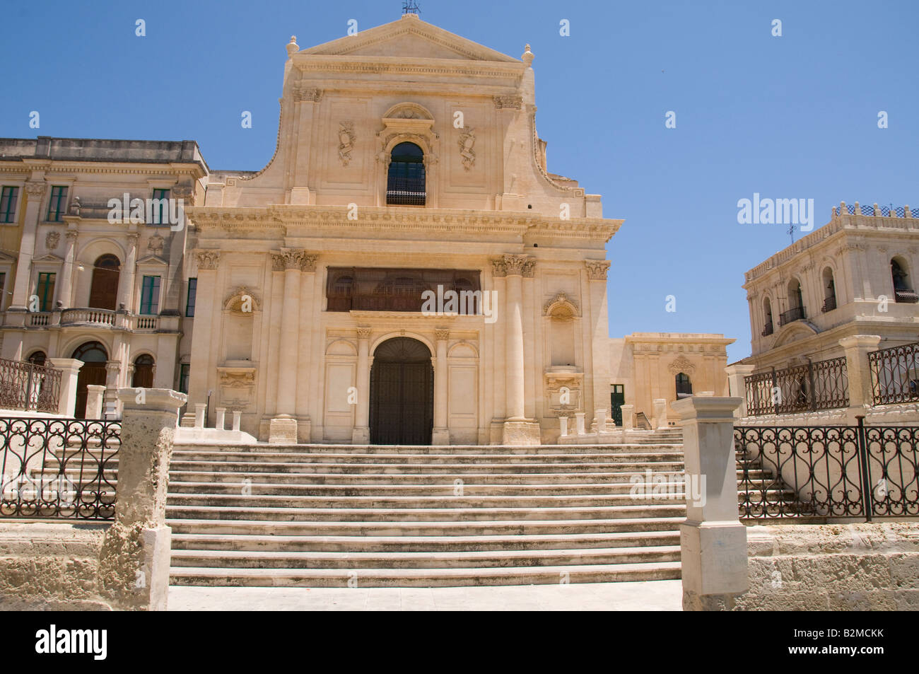 Nota, Sizilien, Bischofspalast Palazzo Sant' Alfano & Palazzo Ducezio Stockfoto