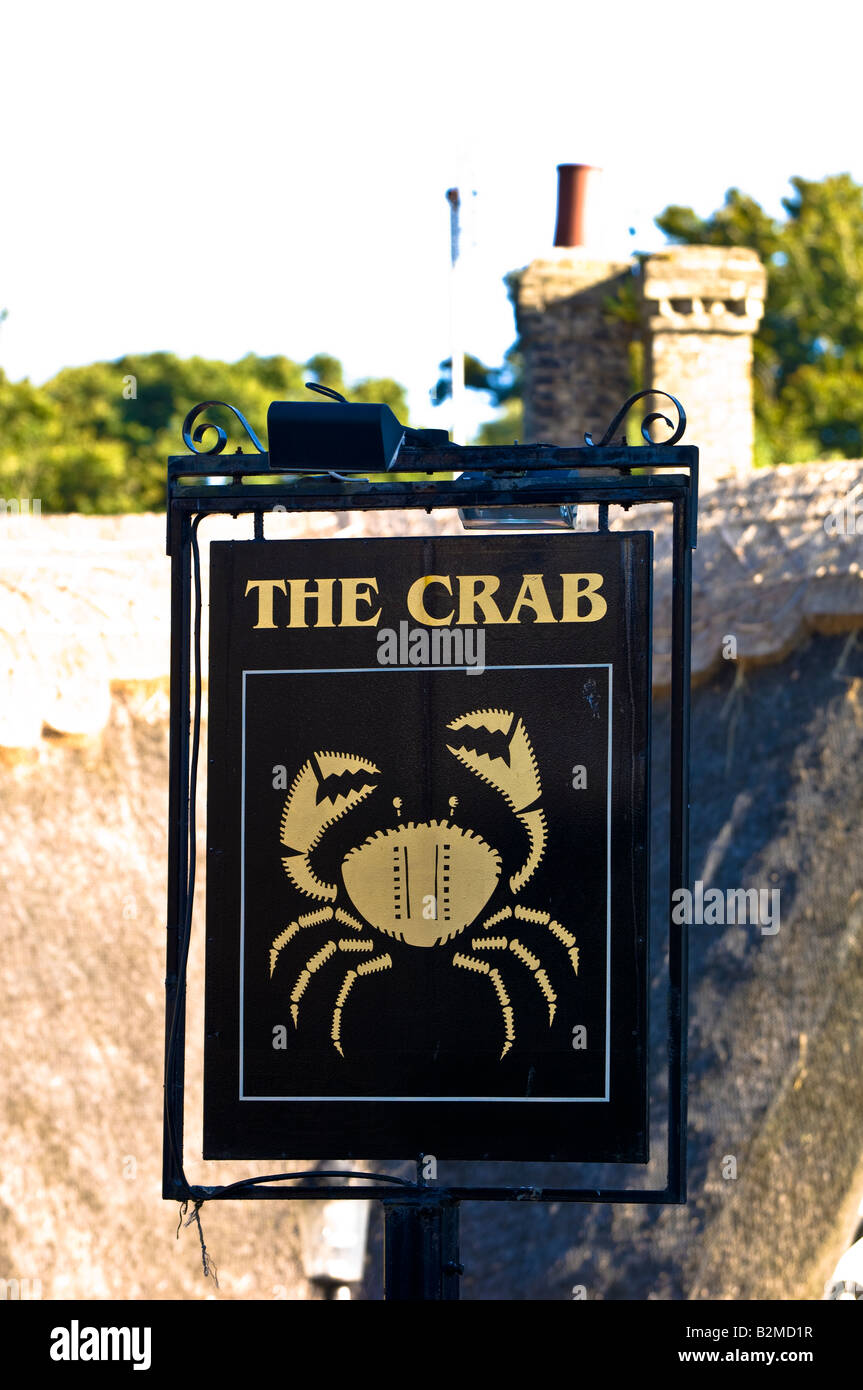 Pub Schild Village von Shanklin Isle Of Wight Großbritannien Stockfoto