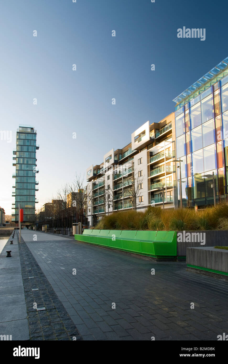 Moderner Architektur in Dublin s Grand Canal Docks Bereich Stockfoto
