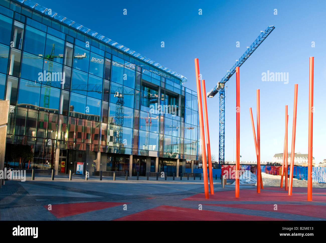Moderne Architektur und Konstruktion an Dublin s Grand Canal Docks Area Stockfoto