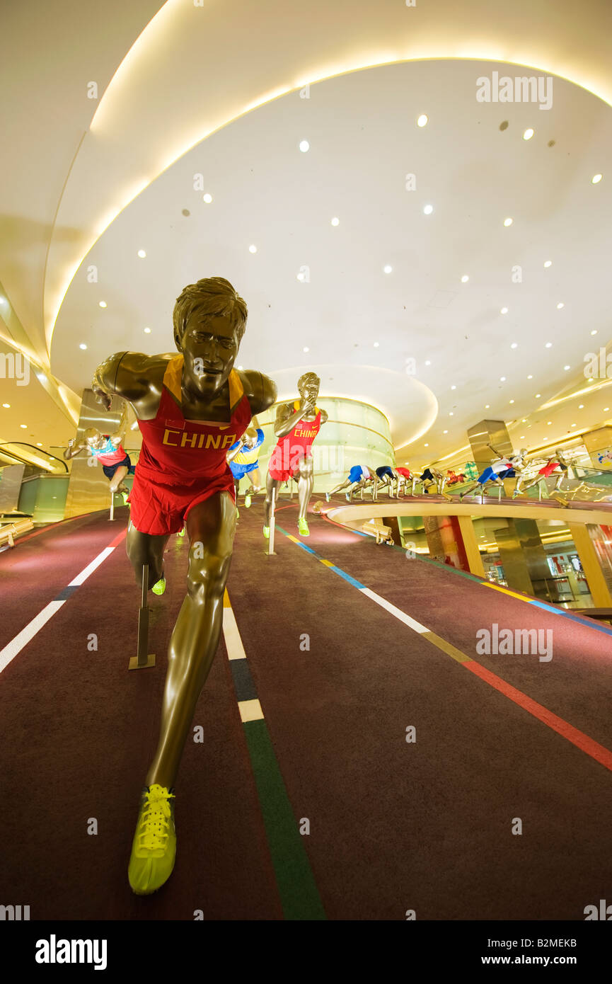 China Beijing Wangfujing olympische Sport-Anzeige Stockfoto
