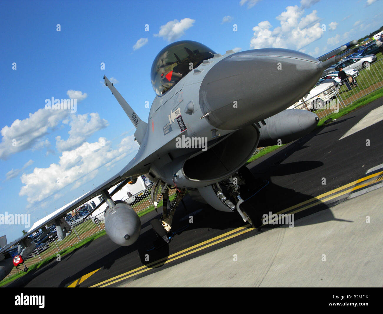 Die Lockheed Martin F-16 Fighting Falcon, die erste von der US Air Force Mehrzweck-Kampfflugzeug. Phographs auf RAFWaddo getroffen. Stockfoto